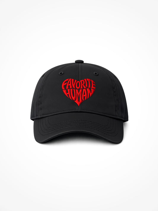 V-Day Edition Favorite Human Dad Hat - Black