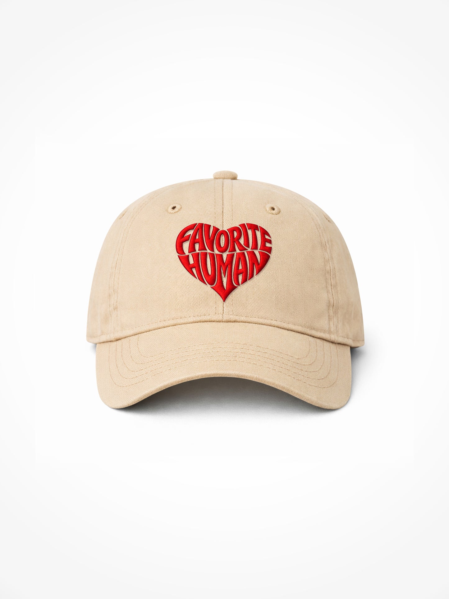 V-Day Edition Favorite Human Dad Hat - Sand