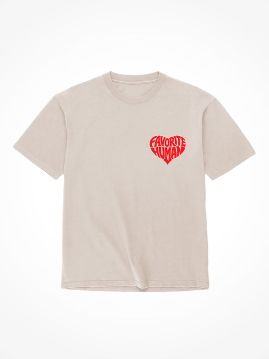 V-Day Edition Favorite Human Tee Shirt - Sand