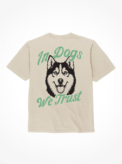 In Dogs We Trust Blue - Tee Shirt
