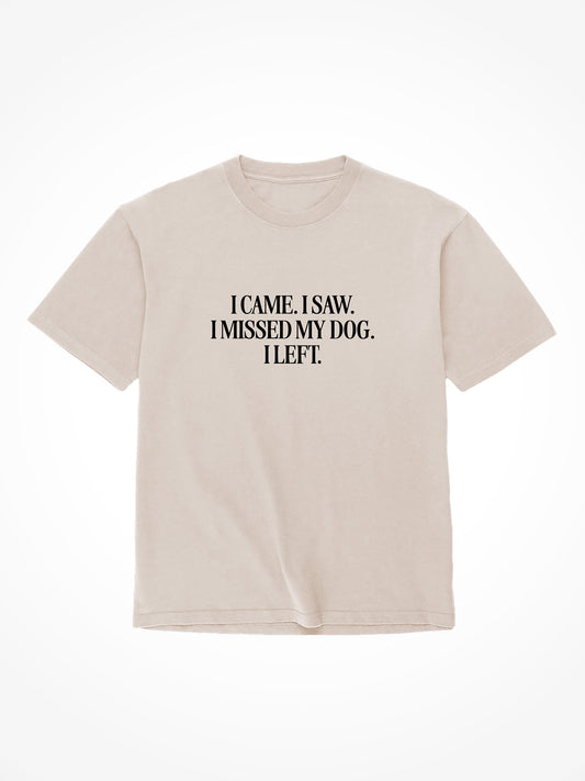 I Came I Saw I Missed My Dog - Tee Shirt
