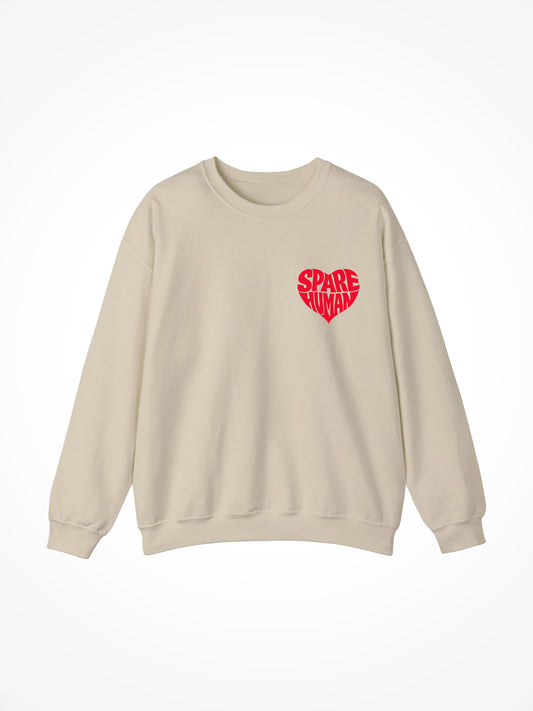 V-Day Edition Spare Human Club Crewneck - Sand